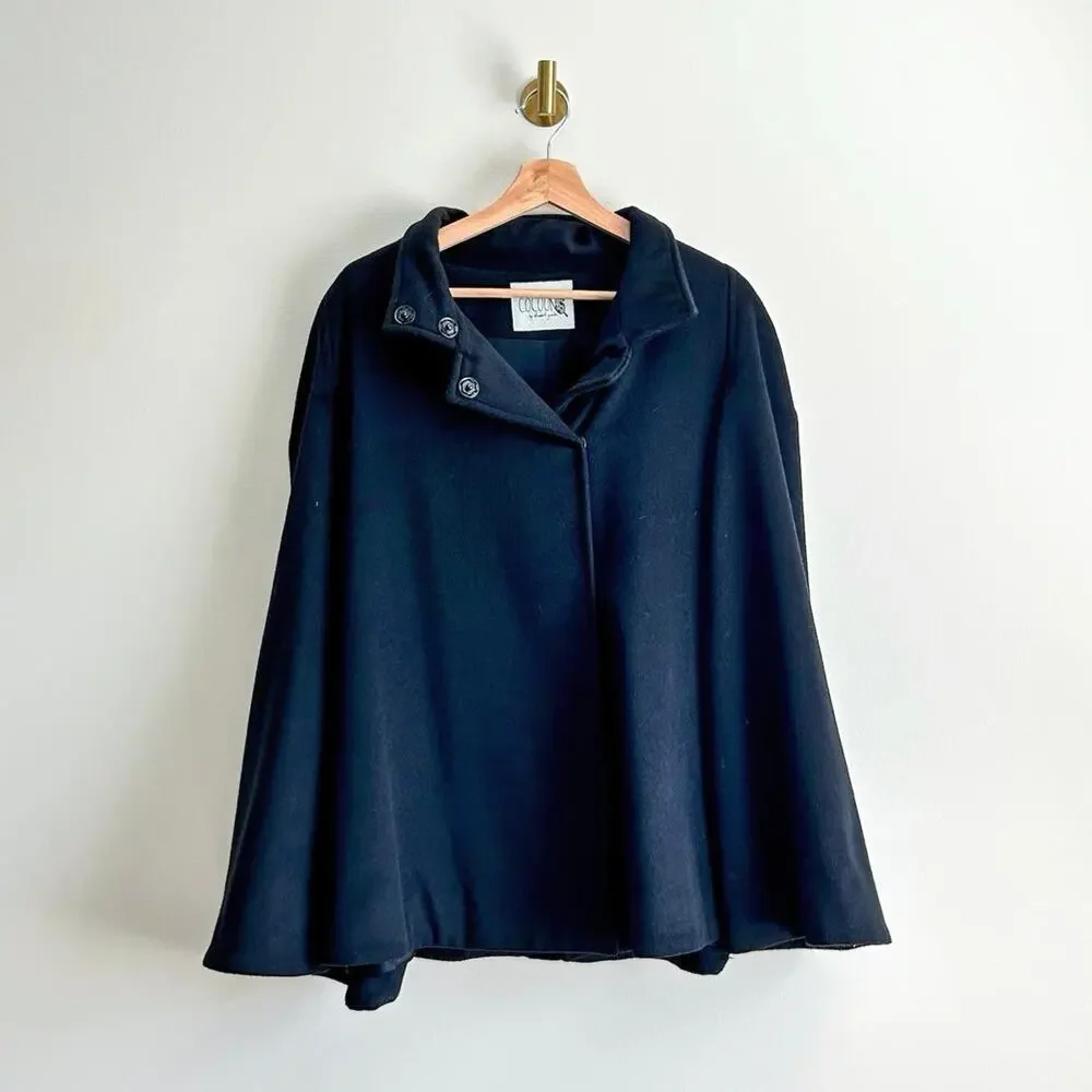 Cocoon By Elizabeth Geisler High Street Swing Cape Coat Black 12 - Picture 2 of 7